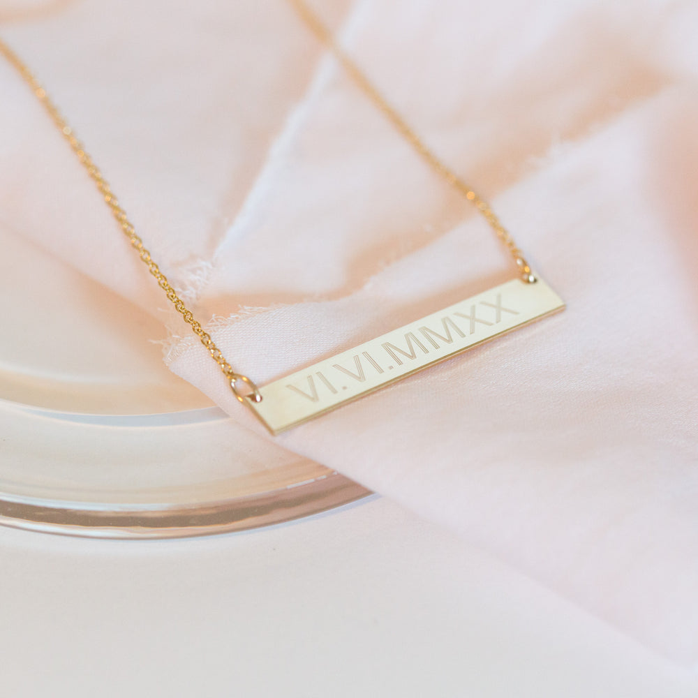 Custom Roman Numerals Necklace