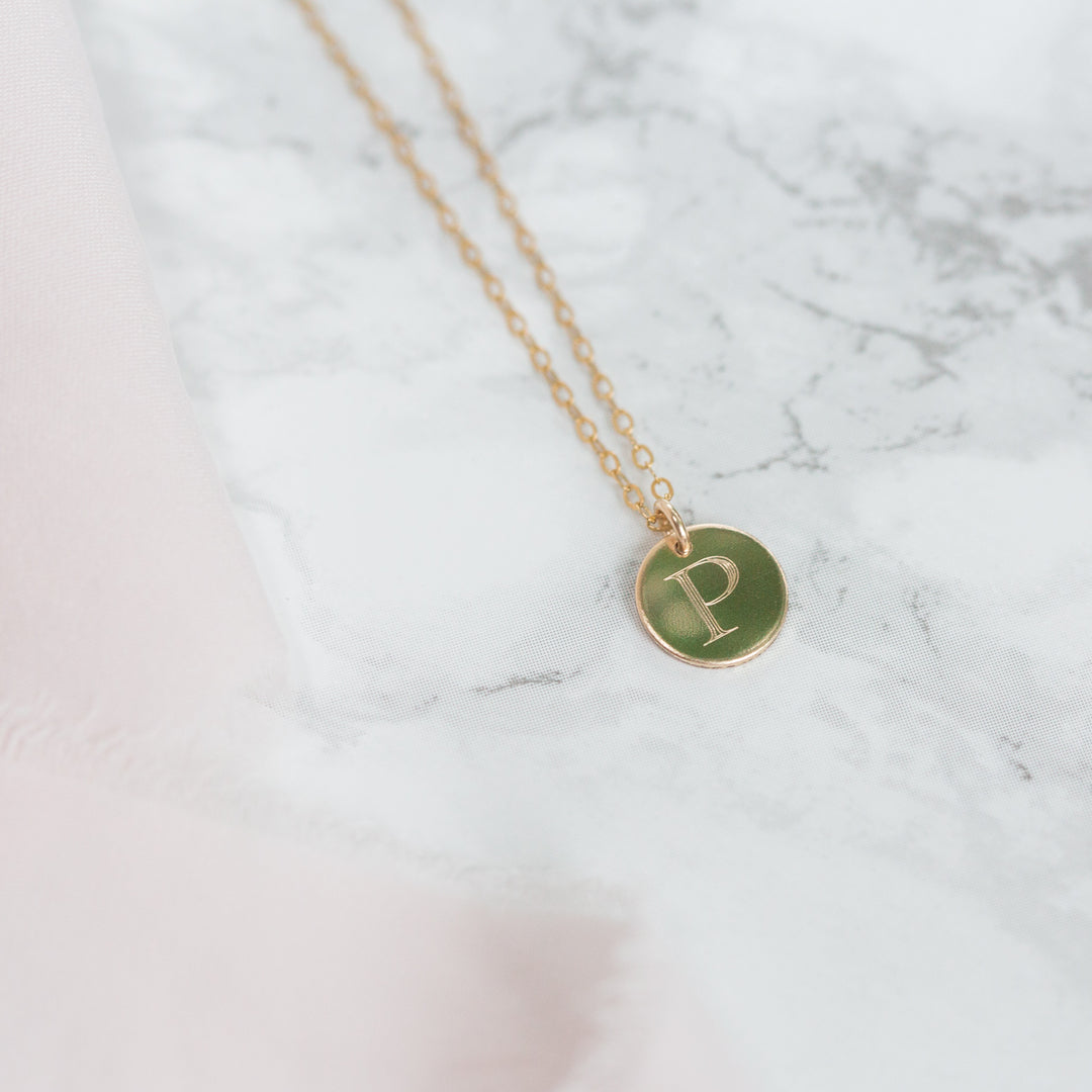 Small Coin Necklace - Custom Engraving