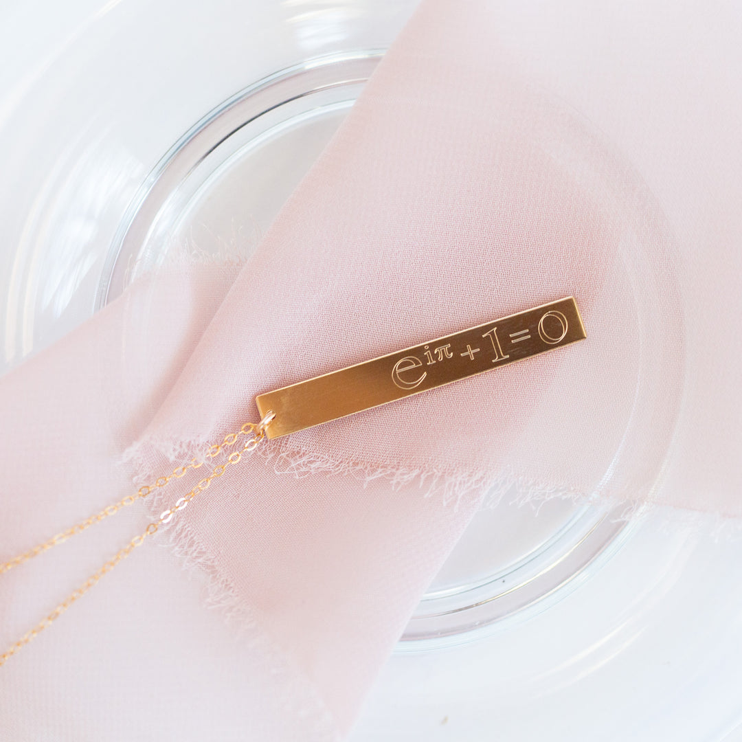 Vertical Bar Necklace - Custom Engraving