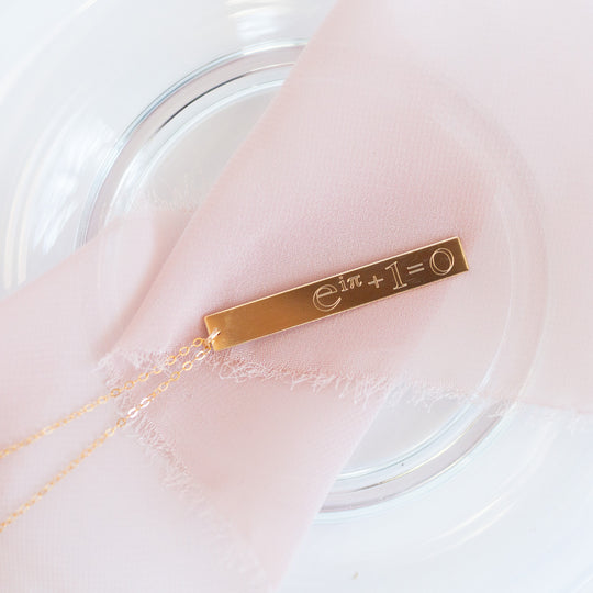 Vertical Bar Necklace - Custom Engraving