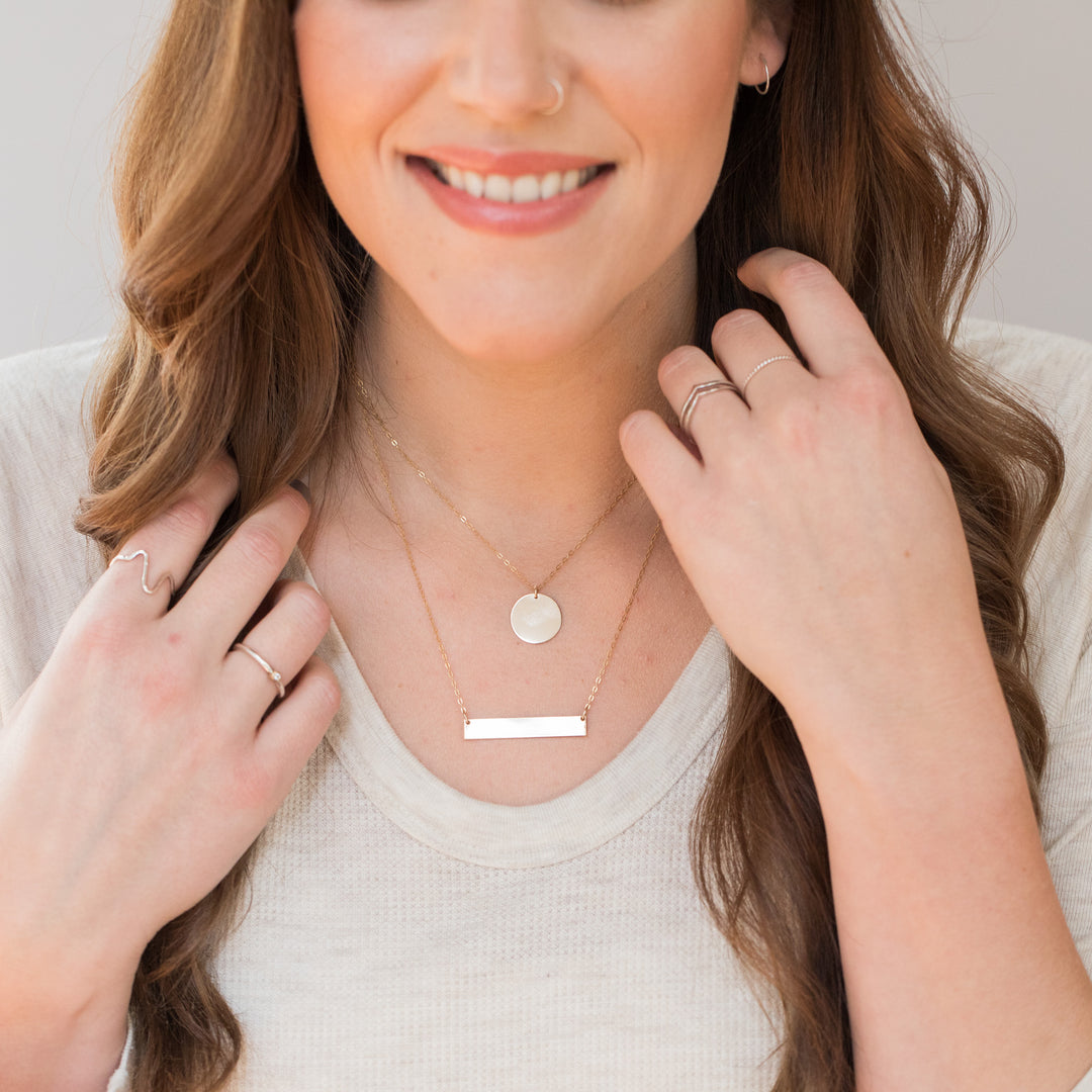 Medium Coin Necklace - Custom Engraving
