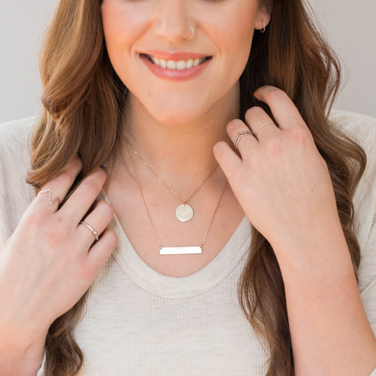 Medium Coin Necklace - Custom Engraving