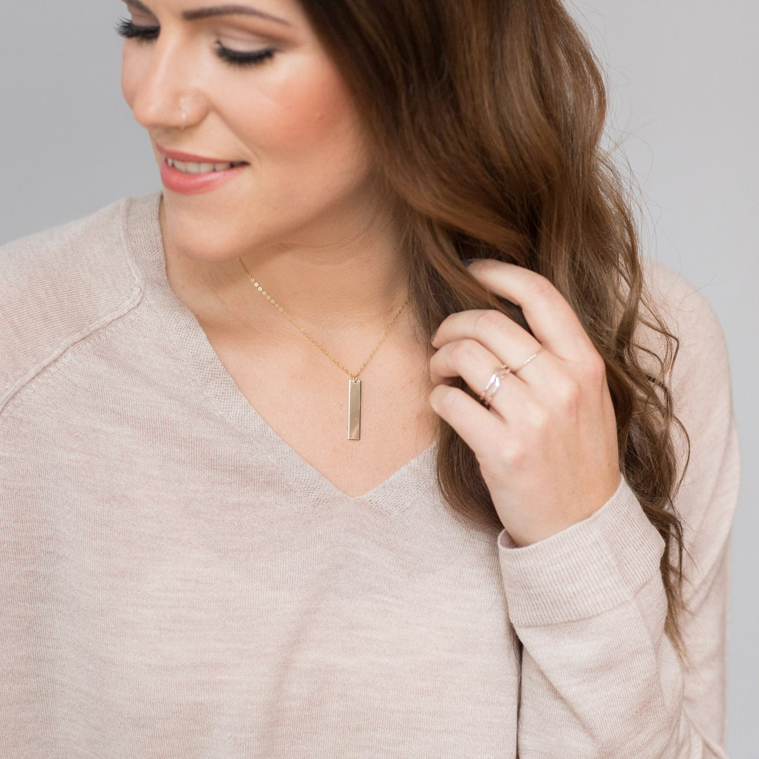 Enough Bar Necklace