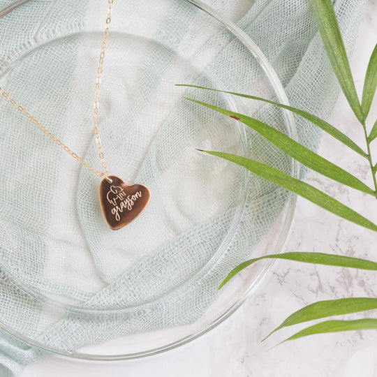 Heart Necklace - Custom Engraving