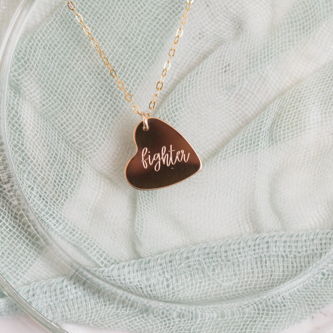 Heart Necklace - Custom Map Engraving