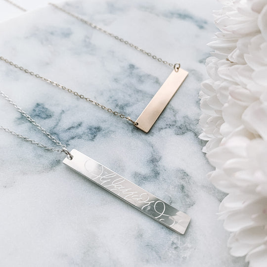 Warrior Necklace - Vertical Bar