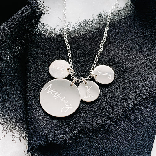 Multi Coin Necklace - Custom Engraving