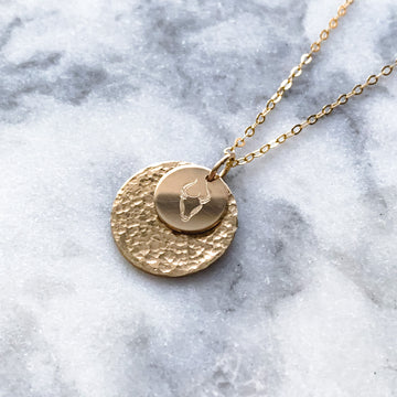 Zodiac Sign on Stacked Coins