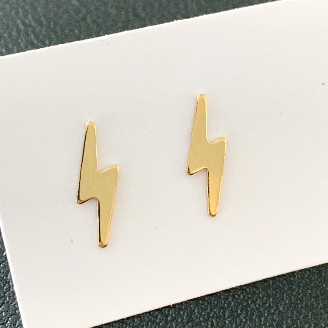 Lightning Bolt Stud Earrings