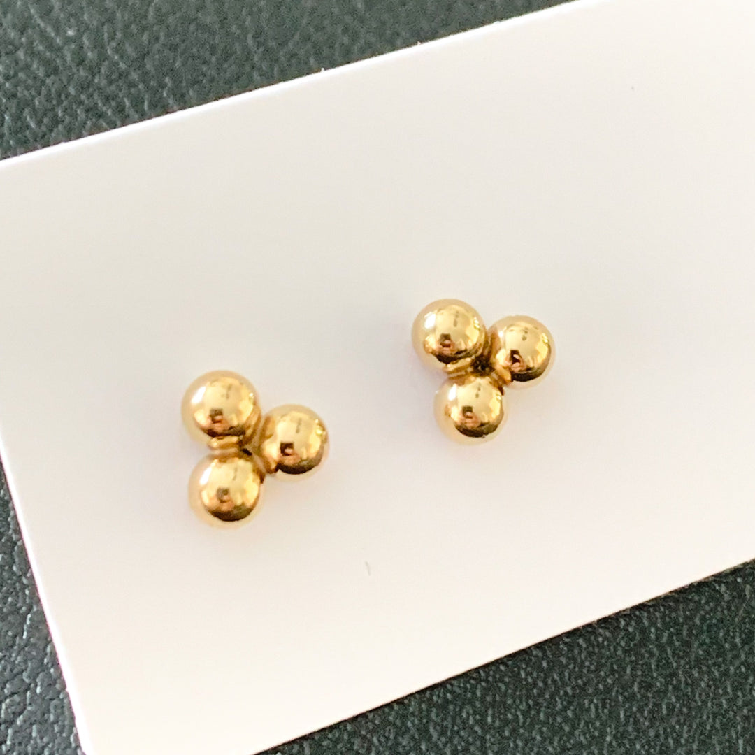 Triple Balls Stud Earrings