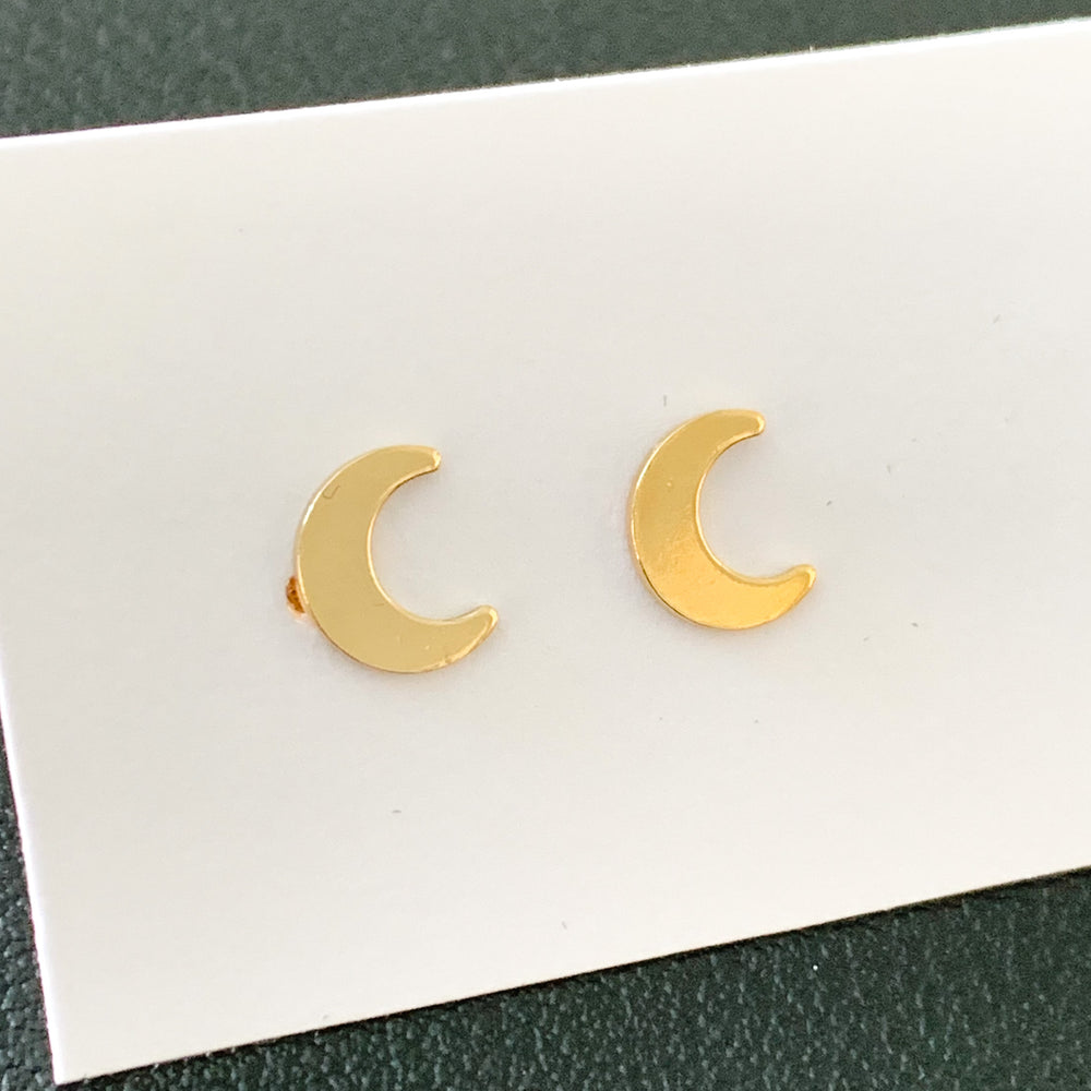 Crescent Moom Stud Earrings