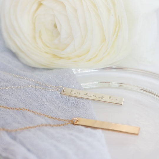 Enough Bar Necklace