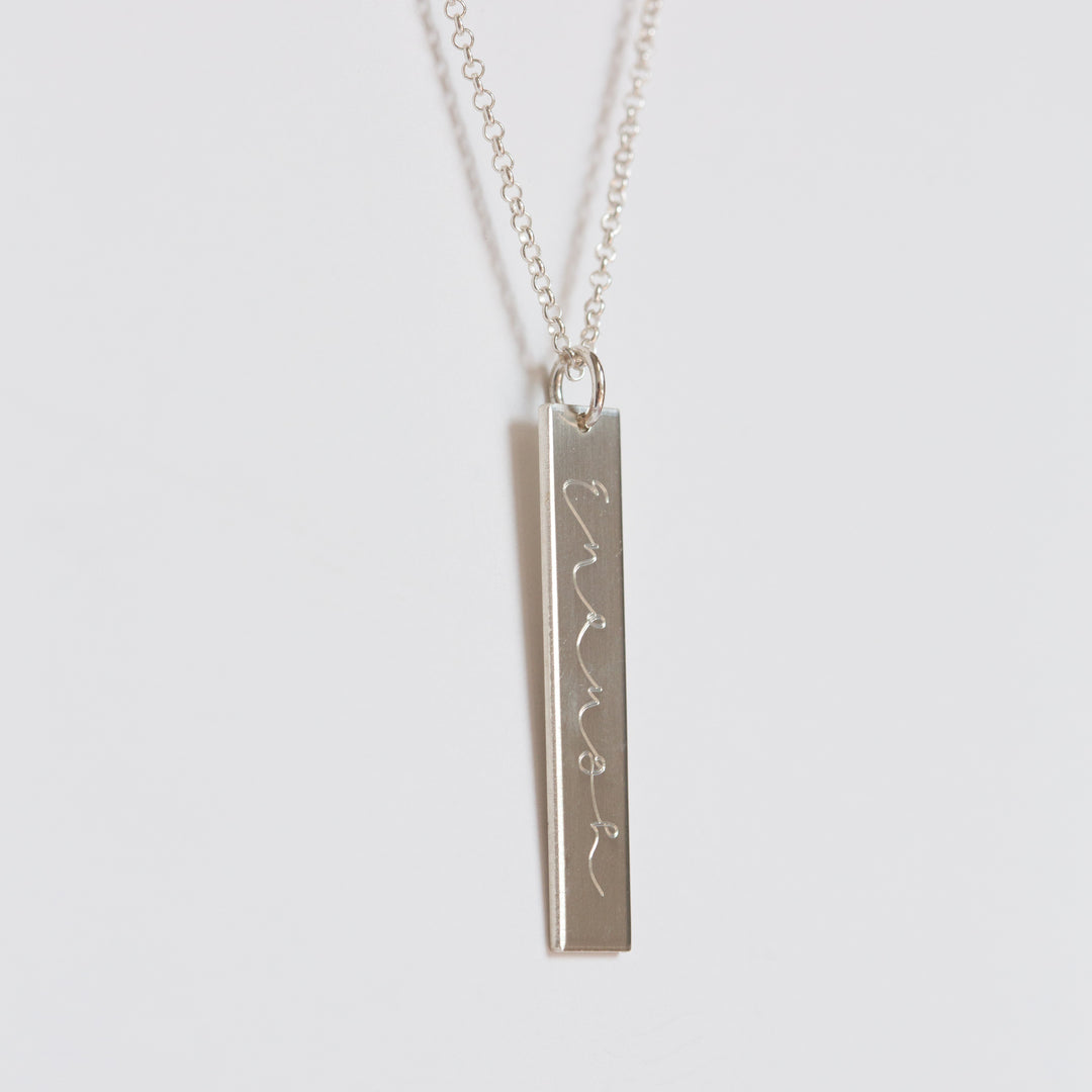 Enough Bar Necklace