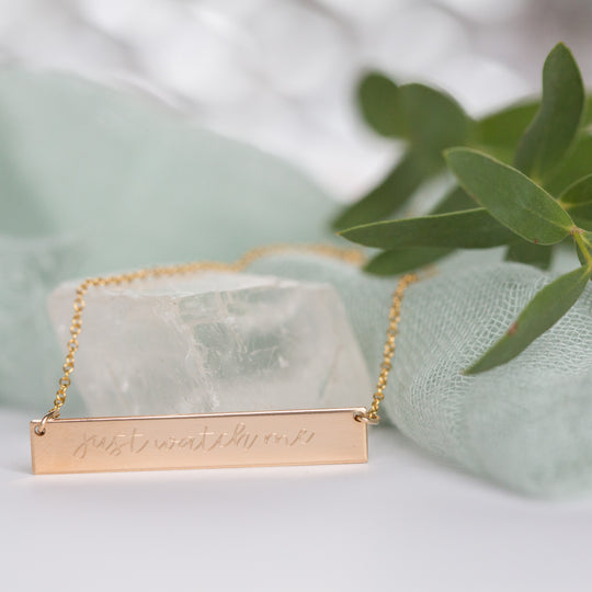 Just Watch Me Bar Necklace