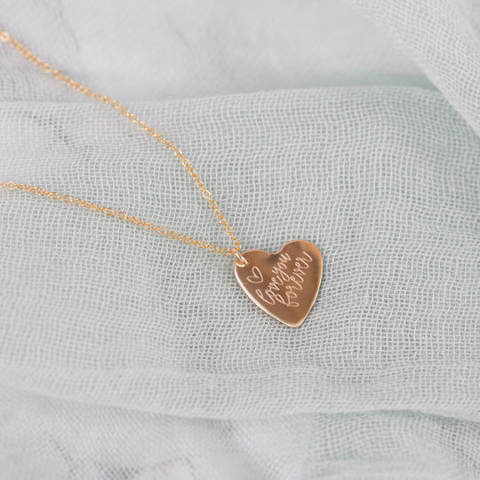 Heart Necklace - Custom Engraving