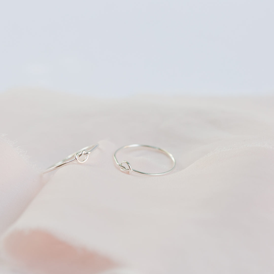 Love Knot Stacking Ring in Silver
