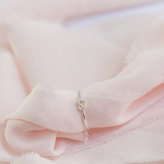 Love Knot Stacking Ring in Silver