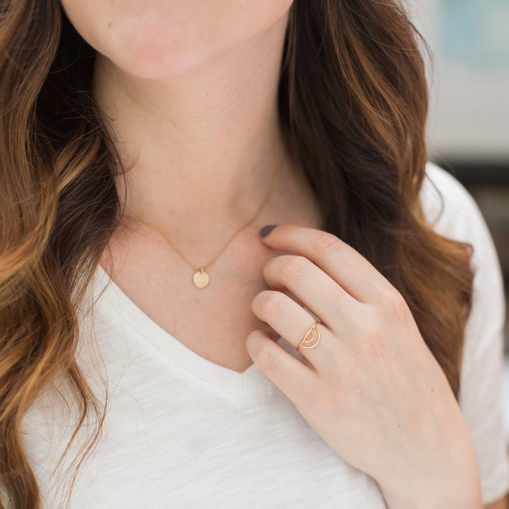 Rainbow Stacking Ring in Gold