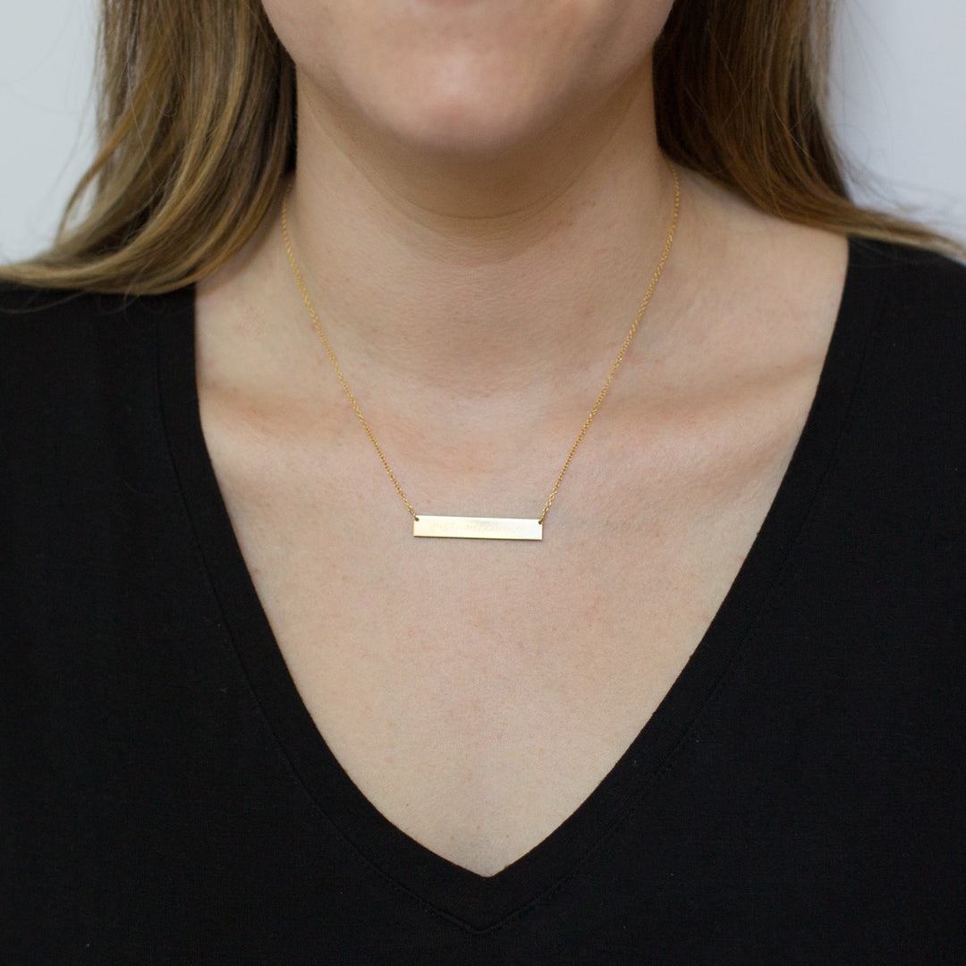 Just Watch Me Bar Necklace
