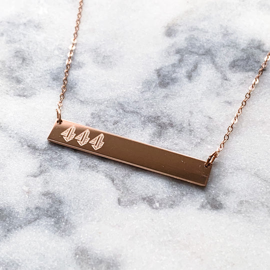 Angel Numbers - Horizontal Bar Necklace
