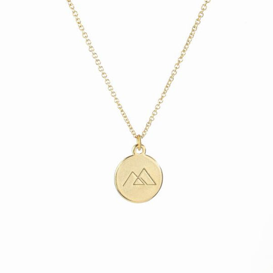 Gold inspirational pendant necklace made in Canada