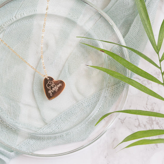 Heart Necklace - Custom Engraving