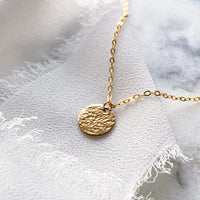 Small Hammered Coin Necklace