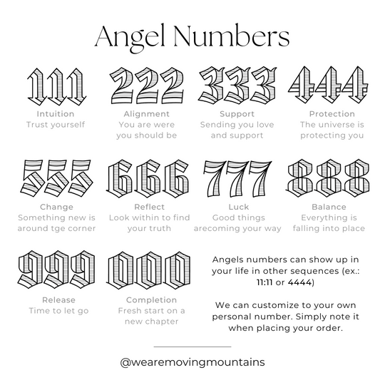 Angel Numbers - Horizontal Bar Necklace