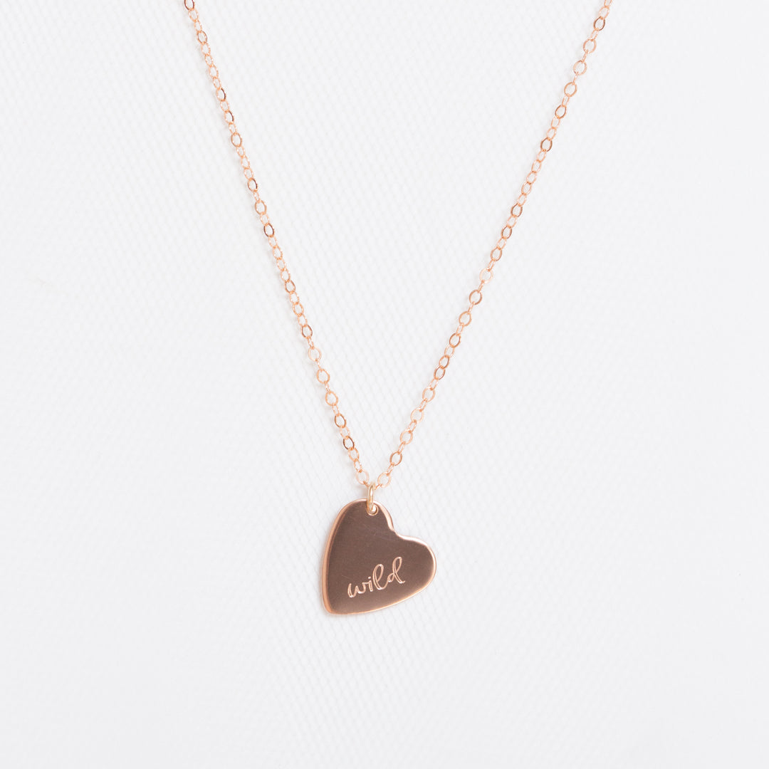Heart Necklace - Custom Engraving