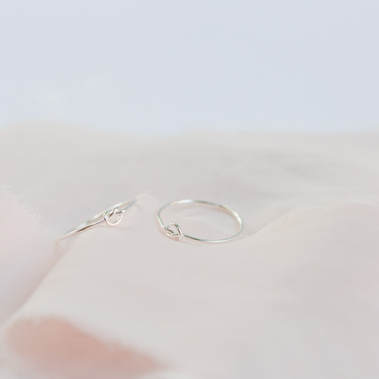 Love Knot Stacking Ring in Silver